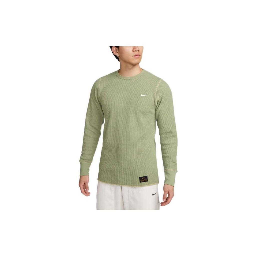 Nike T Shirts Men's Oil Green Crew Neck Moderate Straight Fit DX0895-386
