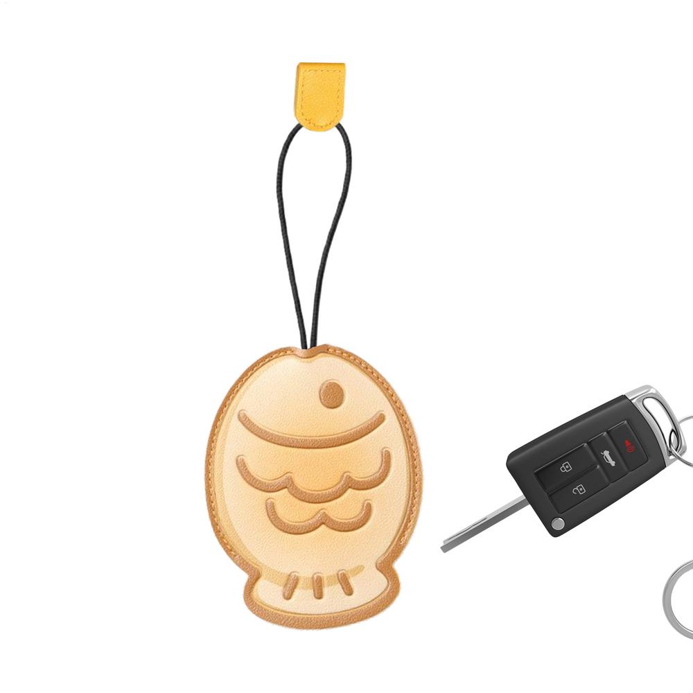 

Key Fob Protector PU Leather Fish Shape Car Key Organizer Holder For Men Women Boys Youth Teens Husband Son Daughter Family