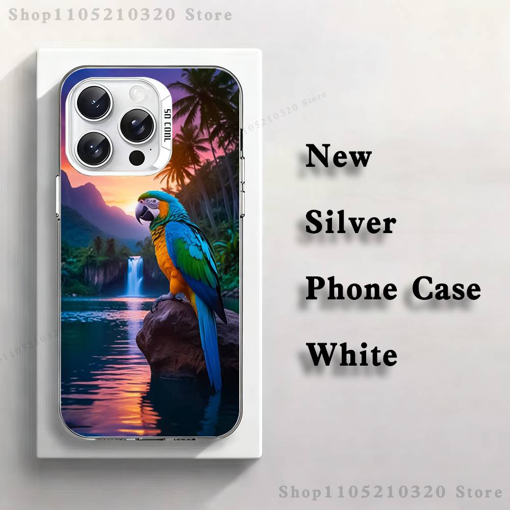 

Birds Animal Parrot Phone Case For iPhone 17,16,15,14,13,12,11,Pro,Max,Plus,E,Air,Mini White Tpu Cover iPhone13PRO