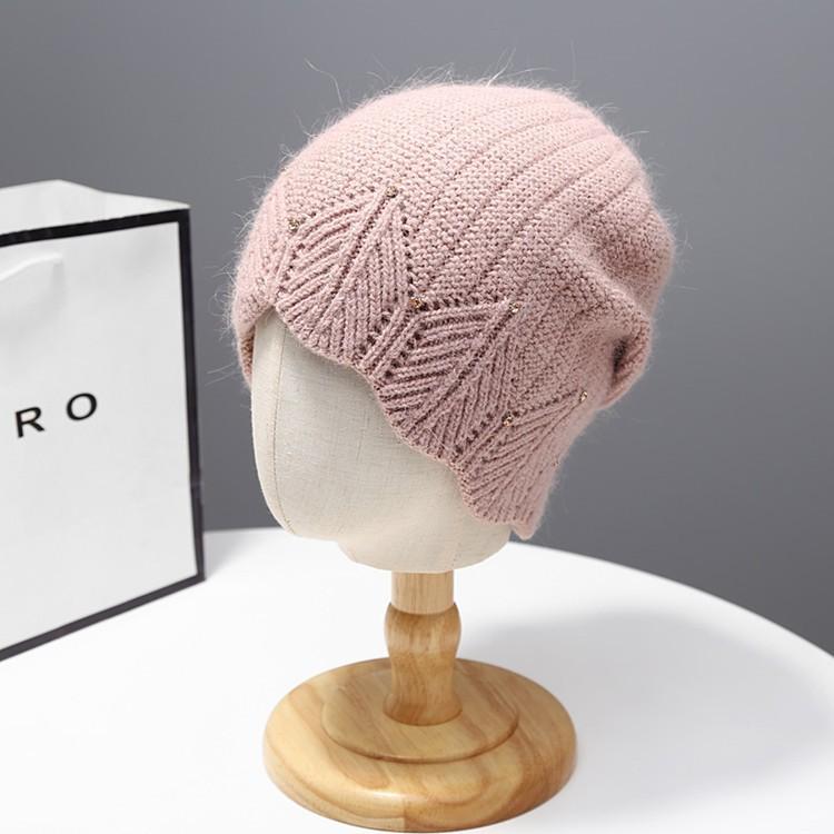 

In autumn and winter, the elderly rabbit fur mother wool hat old lady old man hat female winter velvet warm grandma M（56-58cm） сірий колір