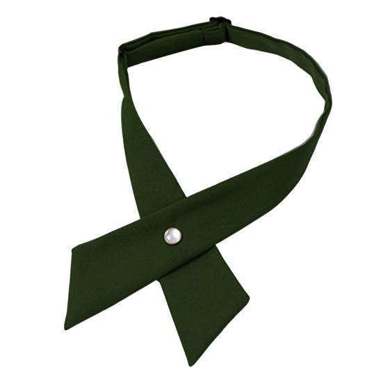 Женский галстук-рубашка, однотонный дизайн, простая застежка-пряжка, крест-накрест, галстук для выпускного, униформа, студенческий галстук