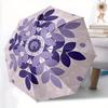 1pc Purple Leaves Pattern Automatic Open/close Folding Umbrella, Compact Portable Travel Umbrella,Cute Umbrella, Durable Construction Yy250804069