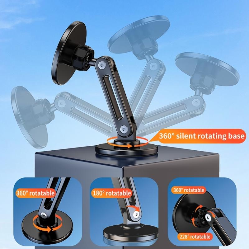Car Mount Phone Holder Angle Adjustable Phone Support Holder for 15 14 Magnetic 360° Rotation Navigation Holder