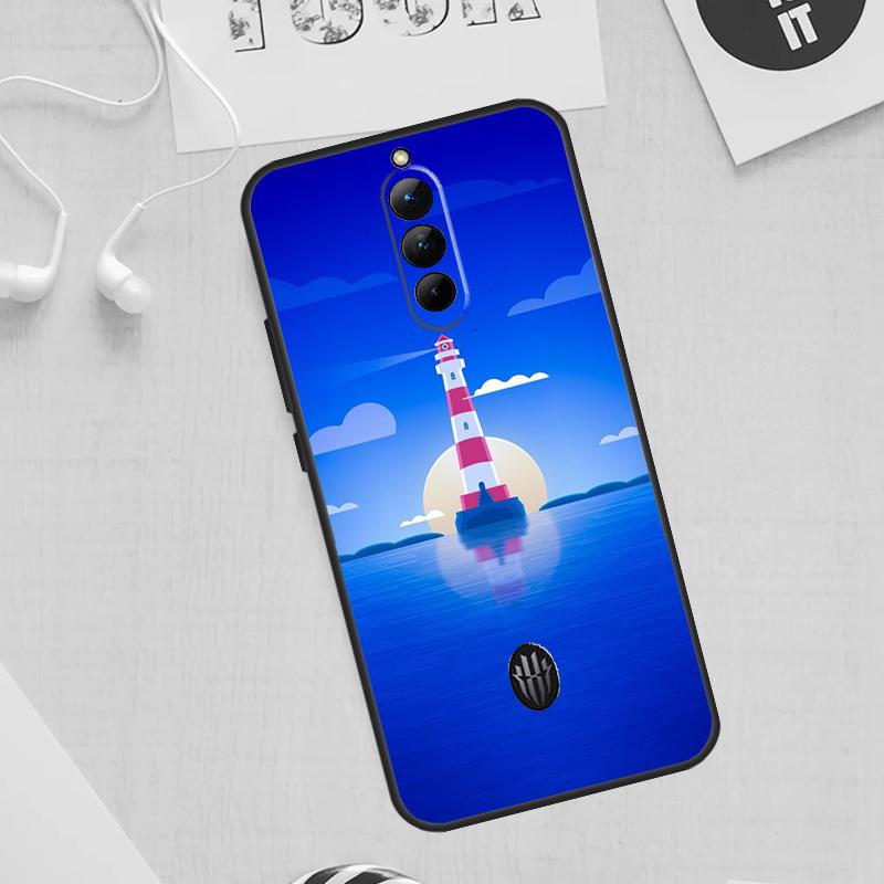 Abstract art highway landscape Case For ZTE Nubia Red Magic 11 10 9 8 8S 9S 10S Pro Plus 6 7 6S 7S For RedMagic 10 Air Cover