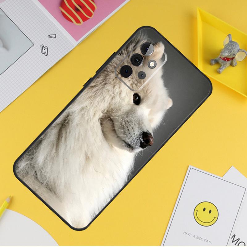 Samoyed Puppy Case For Samsung Galaxy A54 A34 A14 A13 A33 A53 A12 A32 A52 A71 A51 A15 A25 A35 A55 Cover