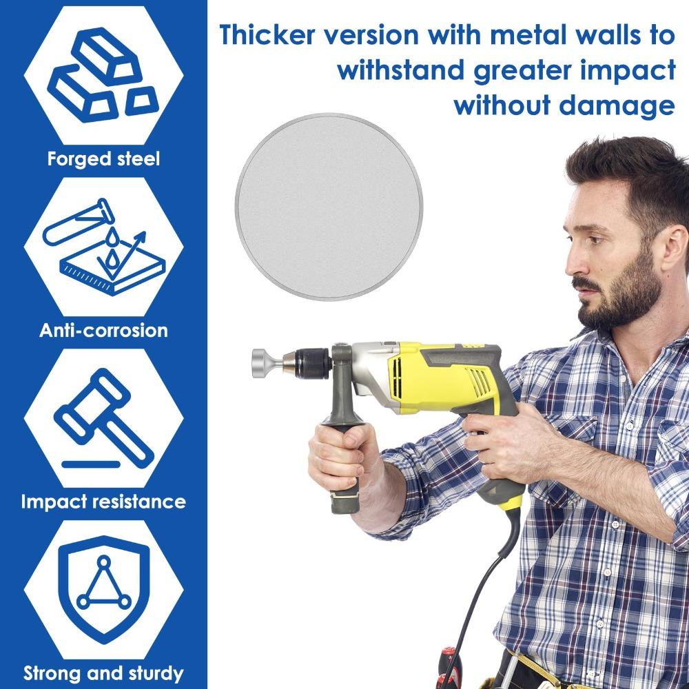 Silver Ground Rod Driver Cap SDS Plus Pad Tool Easy To Install Steel Hammer  Driving Grounding Rods