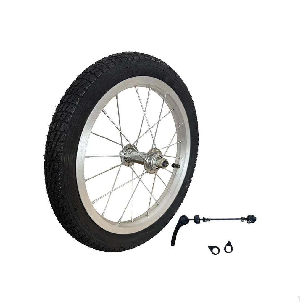 12'' Bicycle Trailer Wheel Spoke Wheels Portable Great Traction Sturdy Sports Biking Practical Heavy