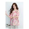 DIMANAF 2026 Plus Size Summer Beach Women T-Shirts Tops Floral Print Casual Lady Tunic Tees Shirt Oversize Loose Knitted