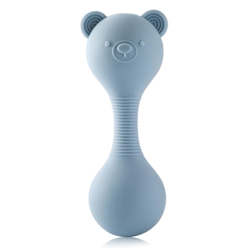 Rattles For Baby Silicone Maracas Toys Cartoon Bear Sand Hammer Baby Toys 0-12 Months Rattle Silicone Teether Toys For Baby Gift