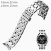 Classico cinturino per orologio in acciaio inossidabile 316L adatto per Tissot Couturier T035 –18mm 22mm 23mm 24mm, Bracciale in maglie solide curve color argento