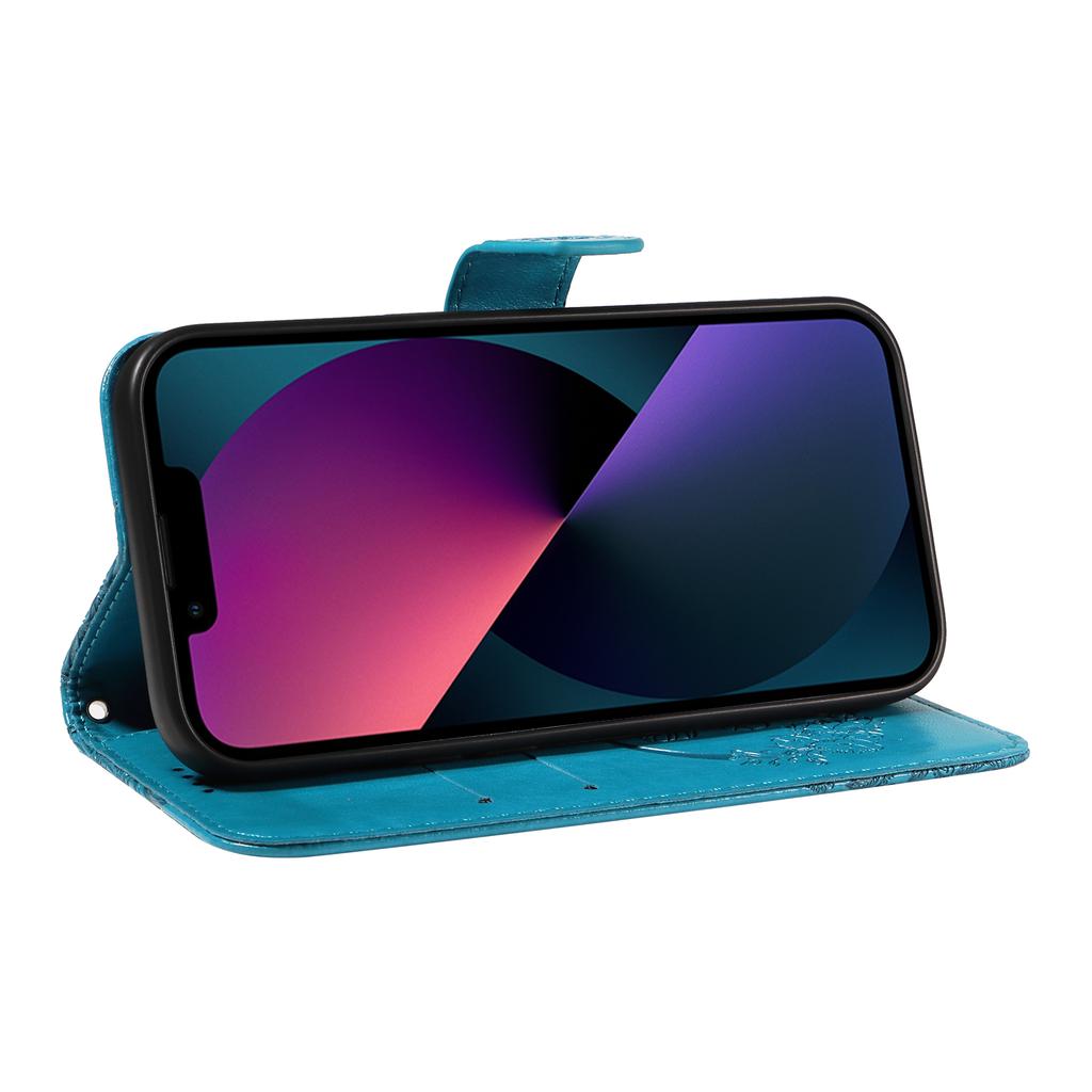 Für iPhone 14 Hülle Schmetterlingsmuster Leder Handyhülle mit Brieftasche Ständer