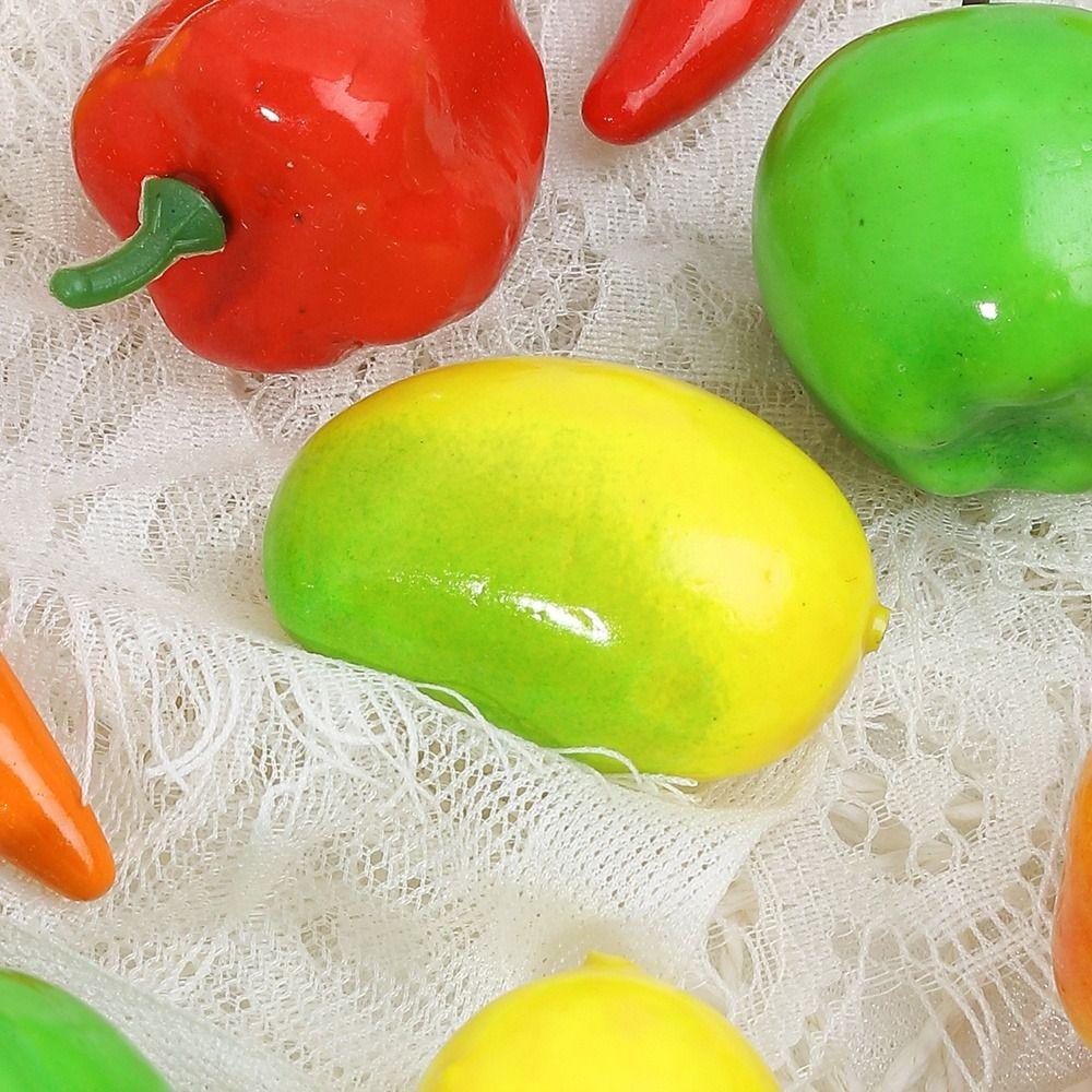 Room Decoration Simulation Fruits Vegetables Mini Fake Apples Lemons Gift Food Model