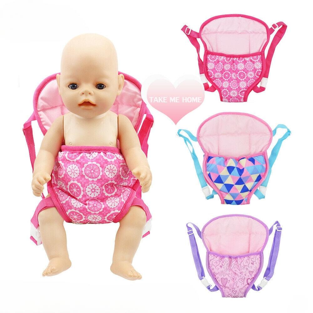 Baby Doll Carrier Doll Backpack Carrier for 18"/43cm Doll Girls Doll Accessory Adjustable Straps for Reborn Baby Dolls