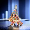 luxury designer jewelry Korean jewelry creative Eiffel Tower car keychain with rhinestone key chains for women key holder