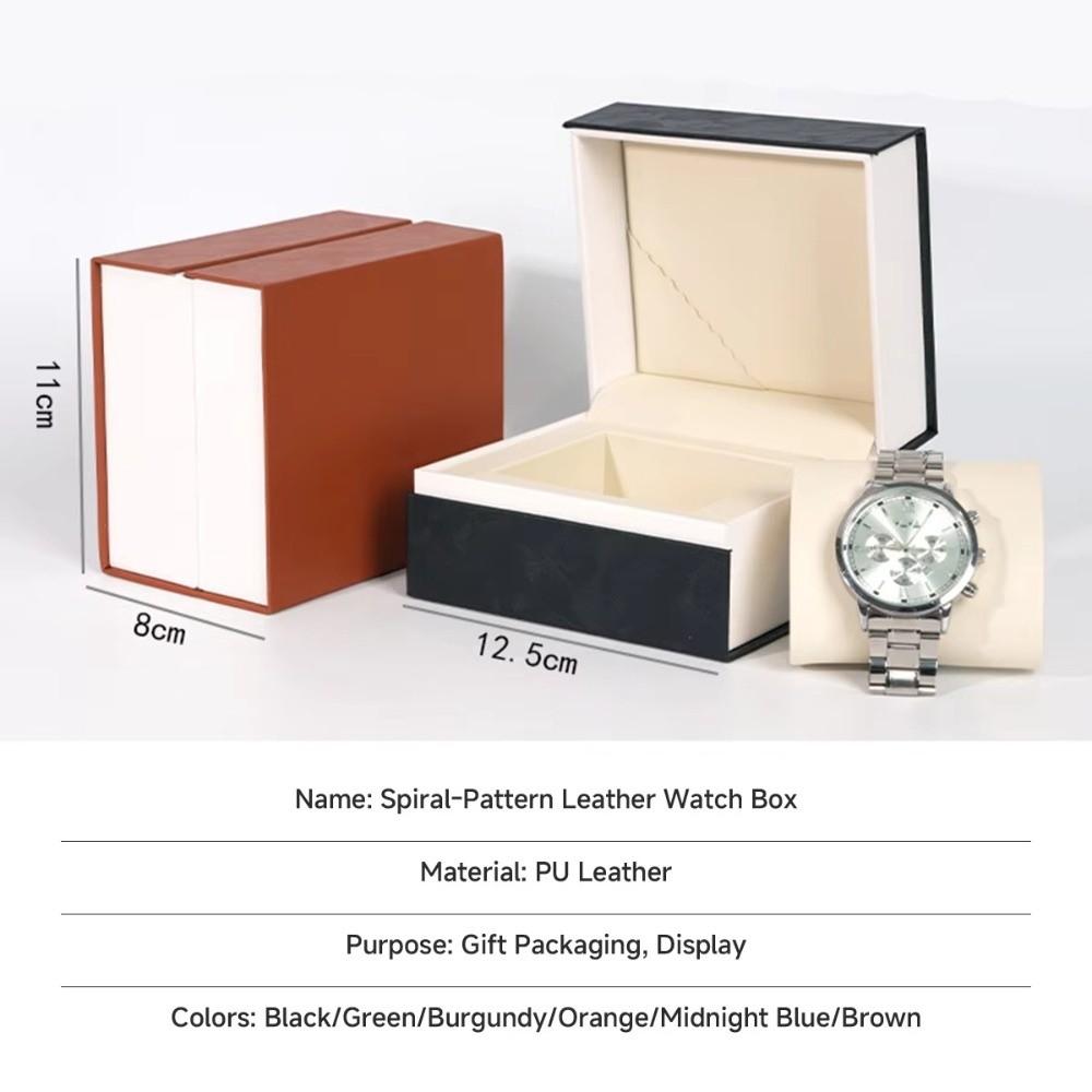 Display Case Watch Collection Storage Holder PU Leather Single Watch Organizer Box  for Women Men