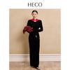 HECO Women's New Chinese Style Spliced Cut-Out Knit Sweater