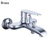 Brass Modern Wall Bathtubs Tap Sets  Single Handle Bidet Shower Mixer S01 Tubs Faucet Chrome  Bath Shower Faucets