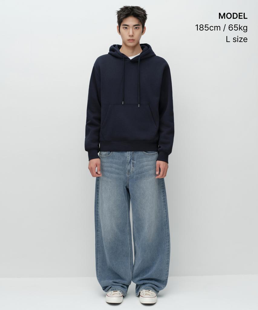 Musinsa Standard Brushed Hooded Sweatshirt [Navy]