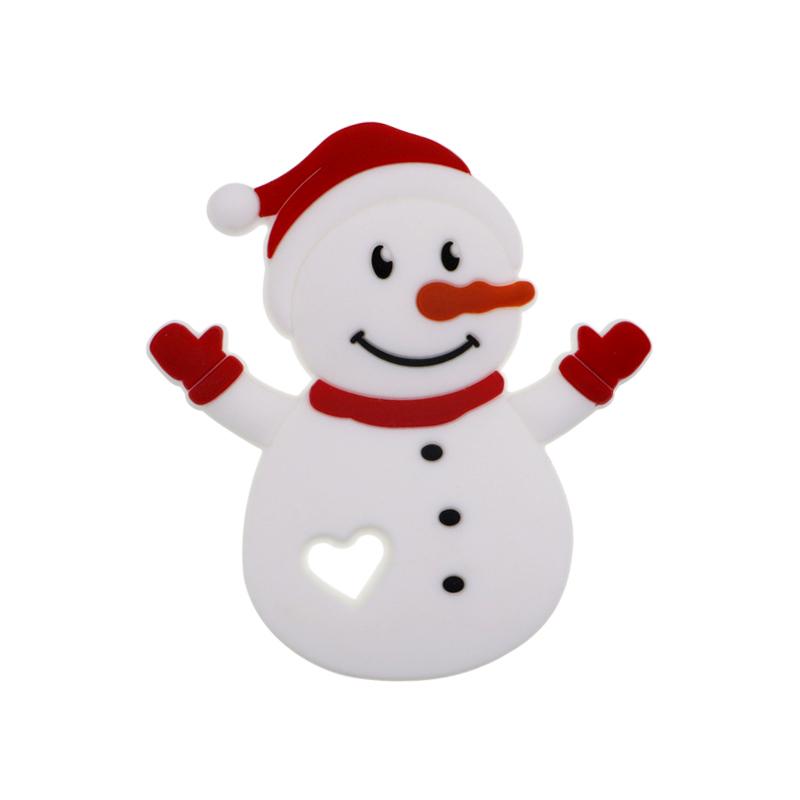 2/5pcs Christmas Series Silicone Beads Santa Reindeer Cookies Snowman DIY Pacifier Chain Jewelry Making Bulk DIY Crafts