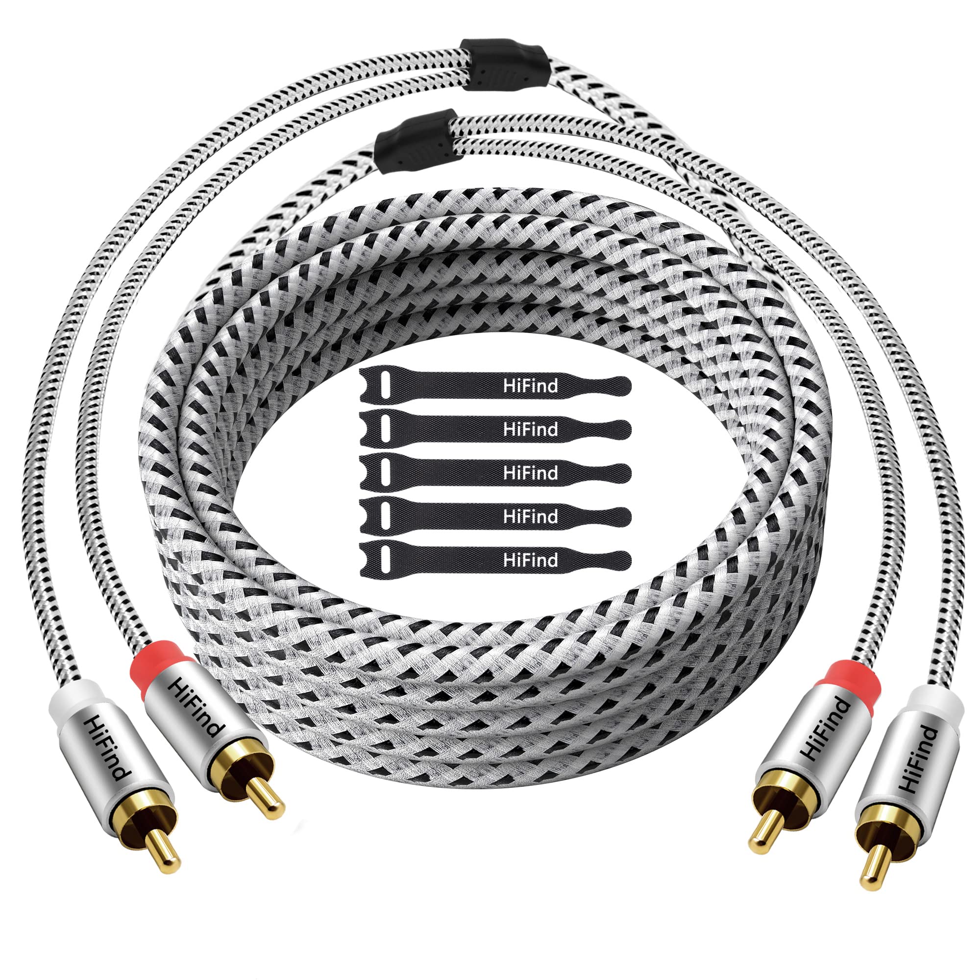 

20M RCA Якісний Сабвуфер Червоний та Білий Коаксіальний Цифровий Аудіо 20 2RCA до 2RCA Аналоговий Стерео Аудіо Сумісний з та Домашніми Кінотеатрами Кабель, Hi-Fi Шнур, сірий колір