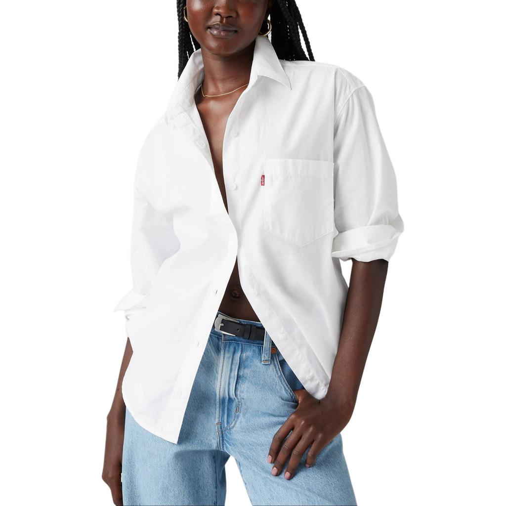 Levi's Women's Harlie Boyfriend Shirt Bright White 001HM-0003