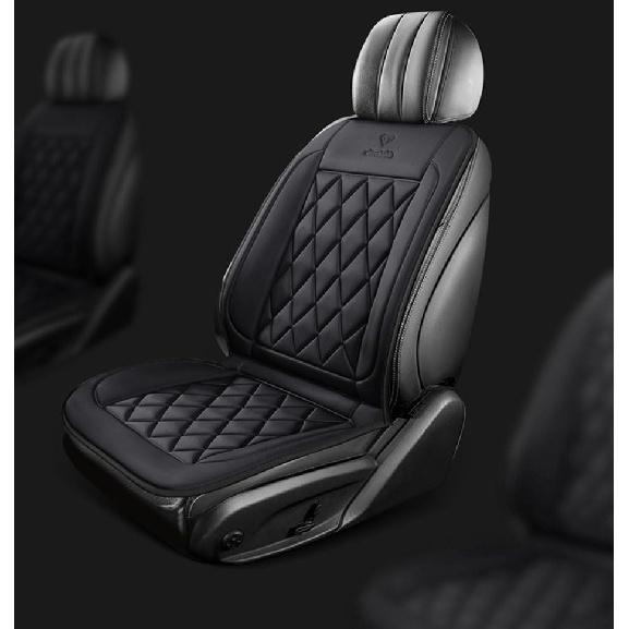 New Comfortable Leather Heated Seat Cushion,Heated Seat Cover Pad,Universal Soft Seat Chair Cushion with Full Back Support