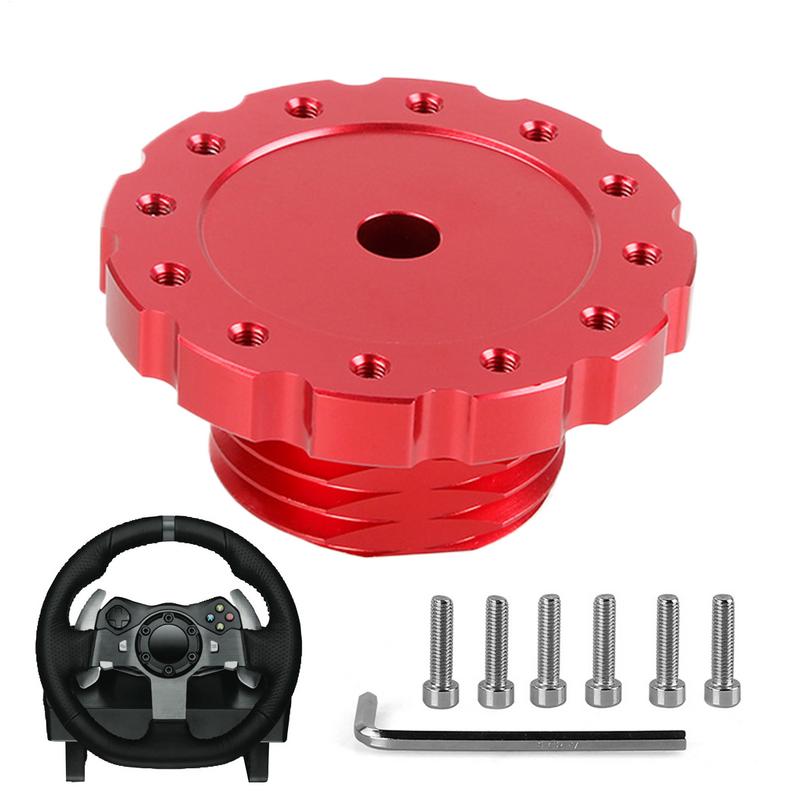 Aluminum Game Steering Wheel Adapter Connection Forthrustmaster TX T300 T500 TS Red Or Black Quick Release Steering Wheel Hub