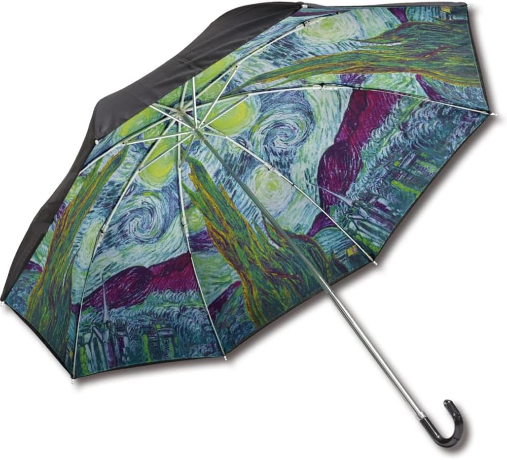YouPower Folding Rain or Van Umbrella, Shine, 49cm, Gogh s  Starry Night
