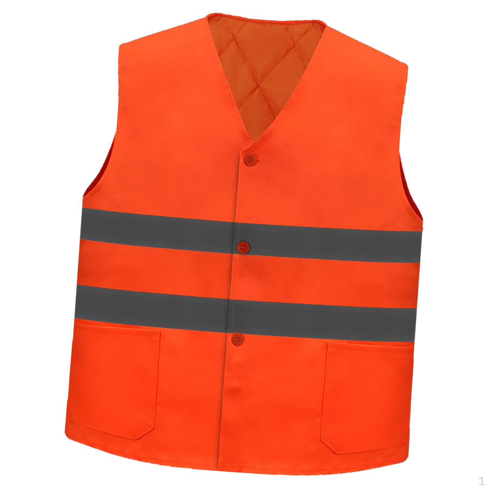 

Reflective Vest with Pockets Practical Men Women Breathable High Visibility Workwear for Walking