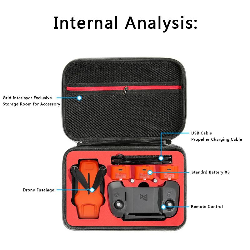

Portable Carrying Case for FIMI Mini 3 Hard Travel Storage Bag for FIMI Mini 3 Anti-fall Waterproof Box Drone Accessories чорний