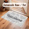 Abstract Personalized Theme Crystal Velvet Floor Rug Personalized Custom Name Text Warm Carpet Home Decoration
