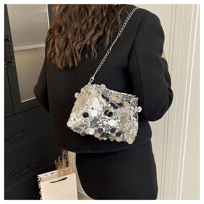Handbag Xiaoxiangfeng Sequined Women's Bag New Dinner Bag Trendy Fashion Shoulder Messenger Bag