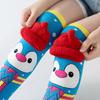 Dětské barevné zvířecí ponožky Roztomilé zvířecí podkolenky s 3D ušima Vtipné podkolenky pro kluky dívky ve věku 3-12 let Vánoční dárky