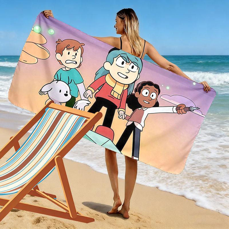 Hilda Art Print Beach Towel, Large Soft Quick Dry Towel for Beach Camping Swimming