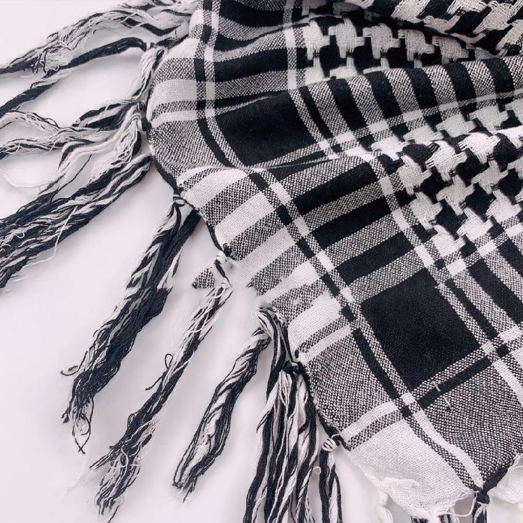 Adult Skin Friendly Kerchief Lattice Pattern Headscarf Tie Back Hair Kerchief