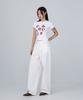 CHICKS Chicks Word Red Crop Short Sleeve Tee White