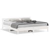 Vidaxl Bed Without Mattress, White, 200X200 Cm, Solid Pine Wood