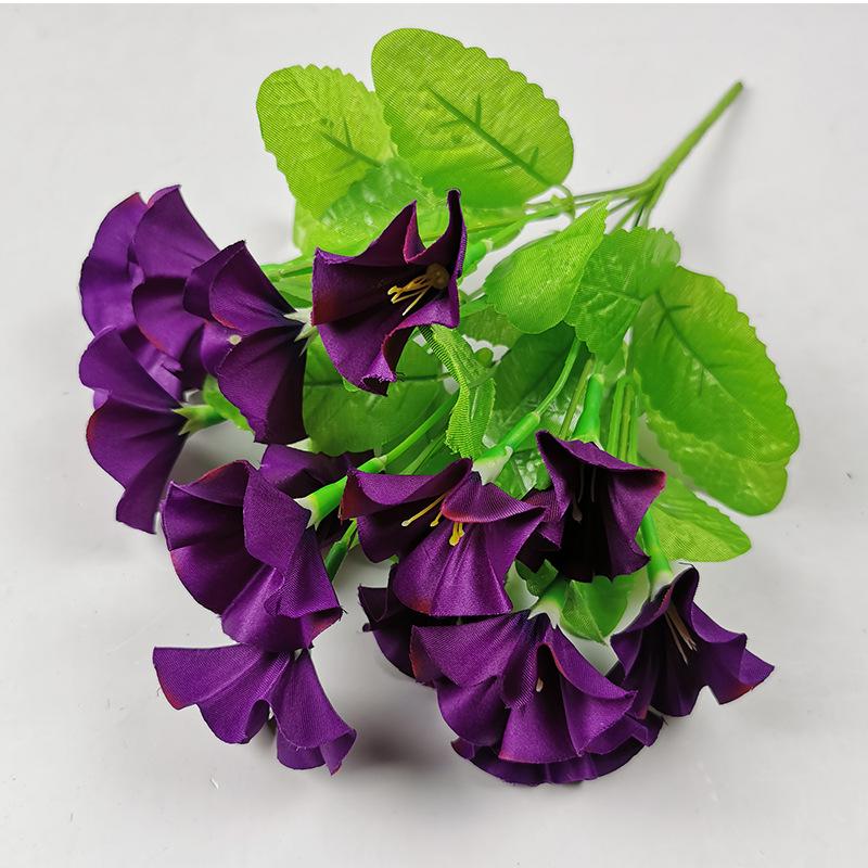 Artificial Morning Glory Floral Table Decoration – Creative Handcrafted Plastic Flowers for Living Room & Wine Cabinet Decor