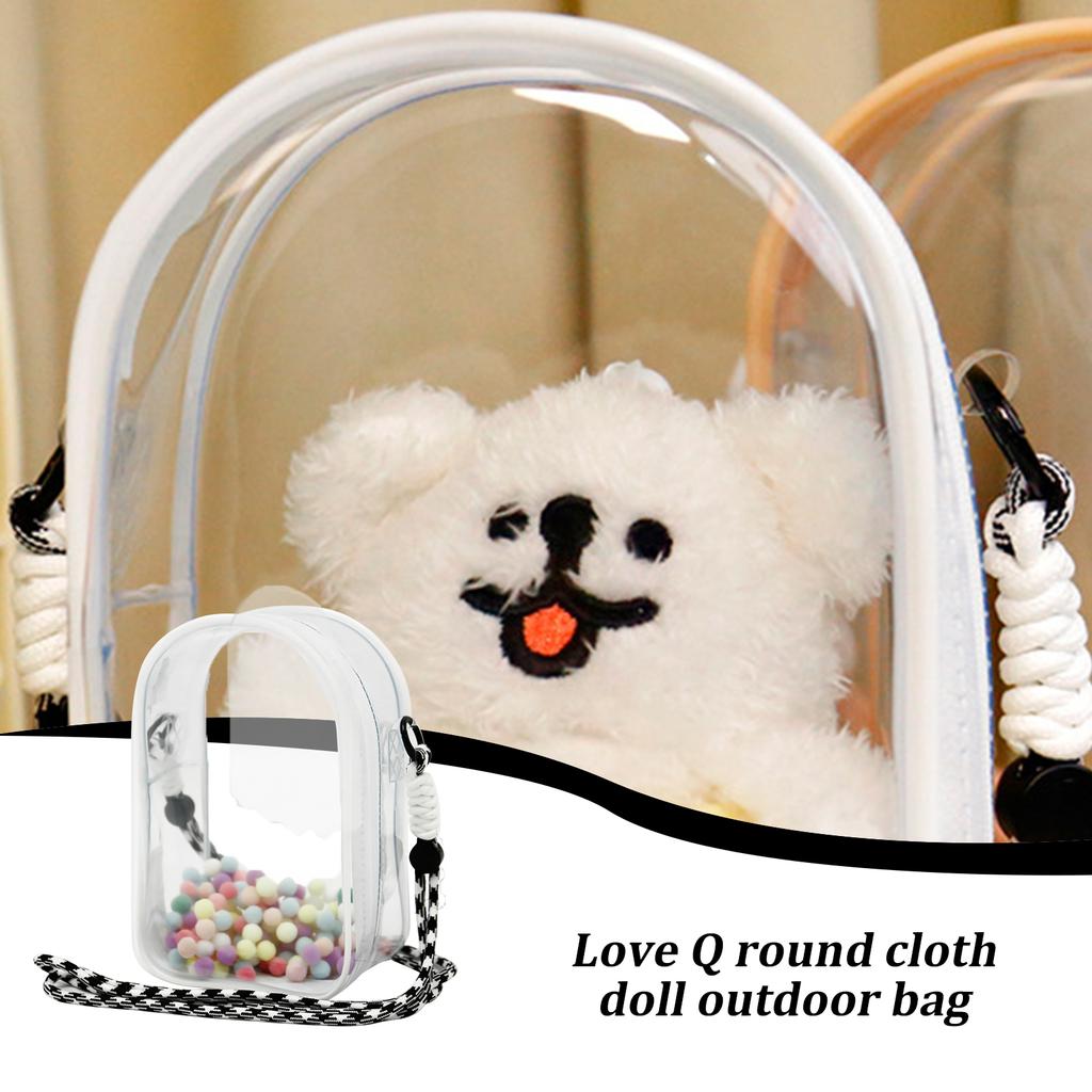 Portable Doll Storage Bag Transparent Doll Figure Display Bag Clear Pouches Suitable for Preventing Scratches