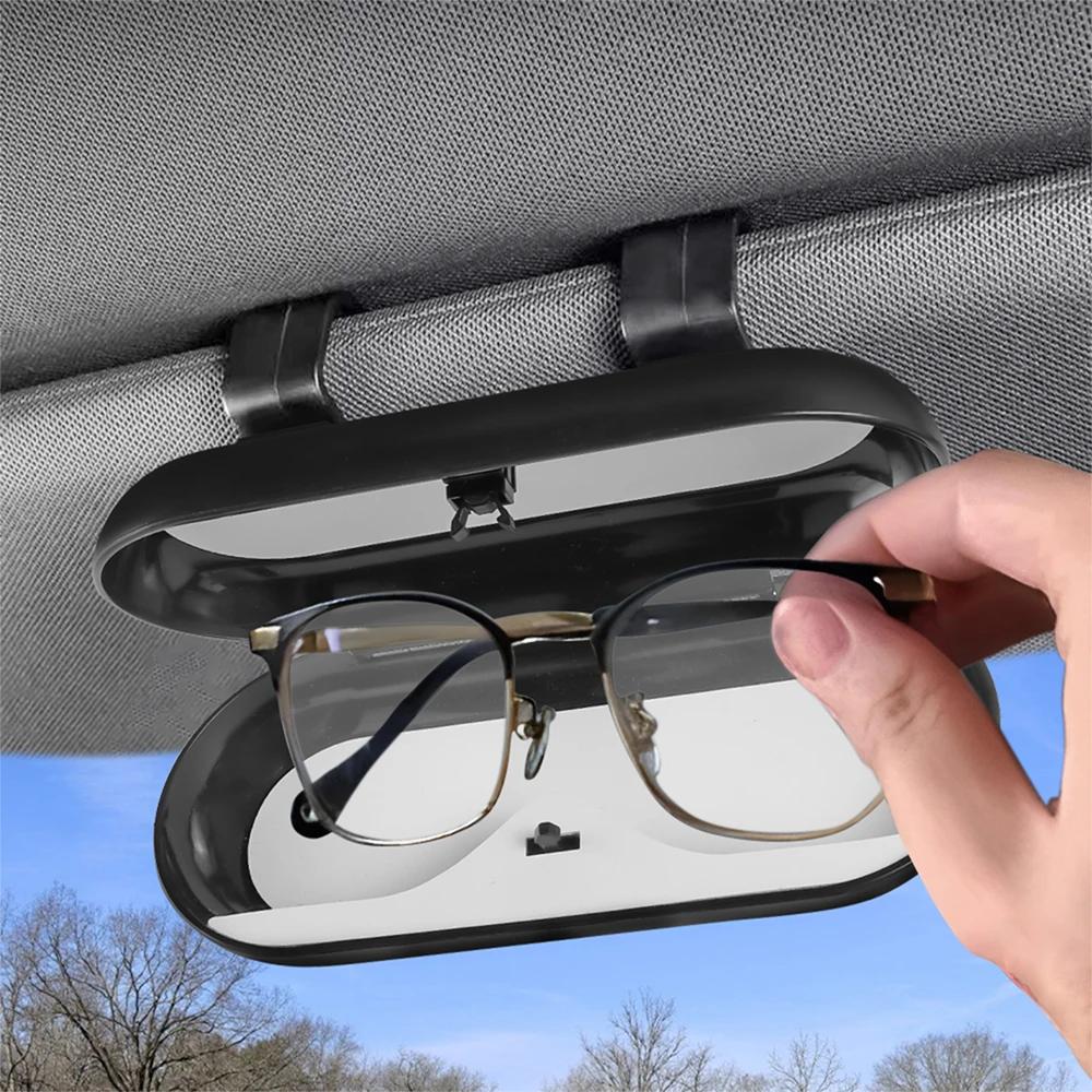 Car Sticker 2025 New Tesla Car Sun Visor Clip Glasses Cards Case Sunglasses Storage Holder For Tesla Model 3 Model S X Model Y R