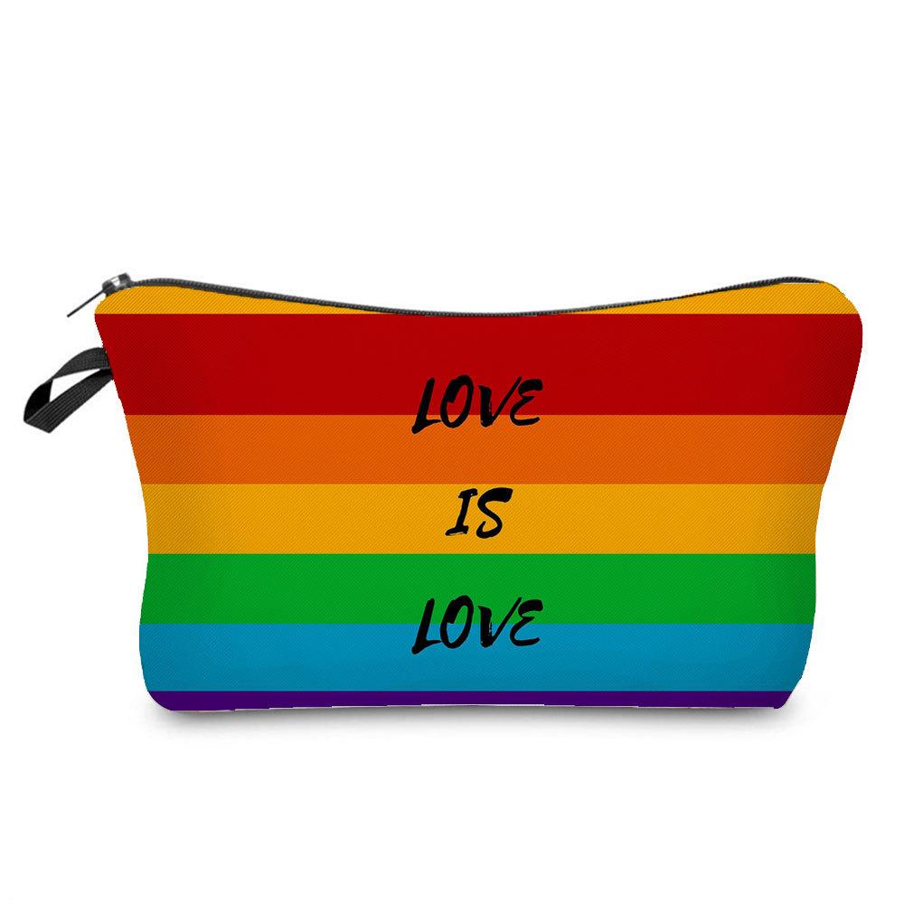 Women Heart Print Cosmetic Bag Toiletries Organize Travel Storage Case  6424