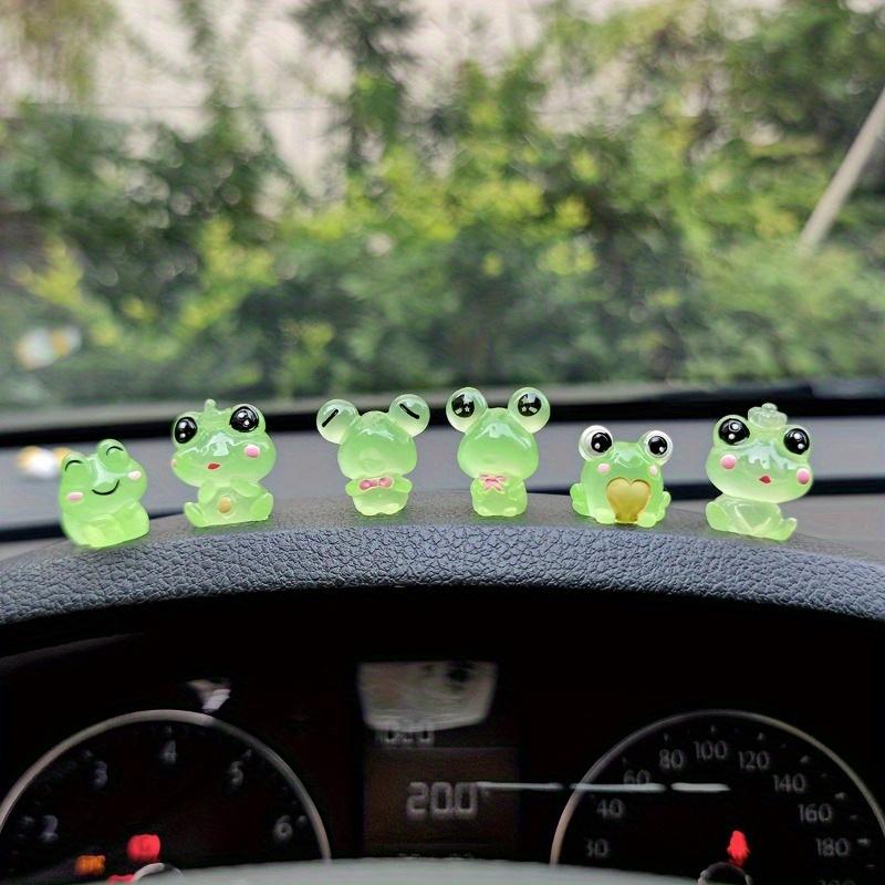 6pcs Cute frog set car center console decoration