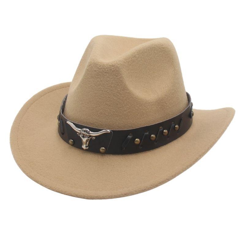 Men Women Cowboy Hat Comfortable Vintage Western Cowboy Hat Felt Fedora Hat Soft For Casual Wear Western Theme Event Outdoor