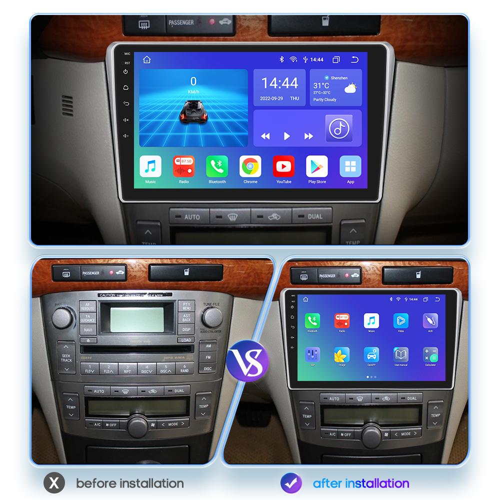 Hizpo 2din Android Autoradio for Toyota Avensis T25 2002-2008 Car Radio Multimedia Video Player GPS Navi Head Unit Carplay Auto 4G SWC RDS  FM DVR Cam