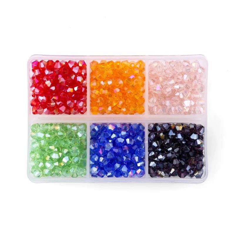 600pcs/lot 4mm Plated Color 5238 Bicone Beads Loose Spacer Beads Austria Jewelry Beads for Sewing Diy Supplies Jewelry Making