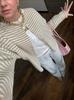 New European and American women's fashionable street loose striped knit cardigan long-sleeve sweater for women, red coat