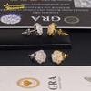 USA Local Stock Pass Diamond Tester Round Diamond 925 Silver Cluster 9.2mm Iced Out VVS Moissanite Jewelry Hip Hop Stud Earrings