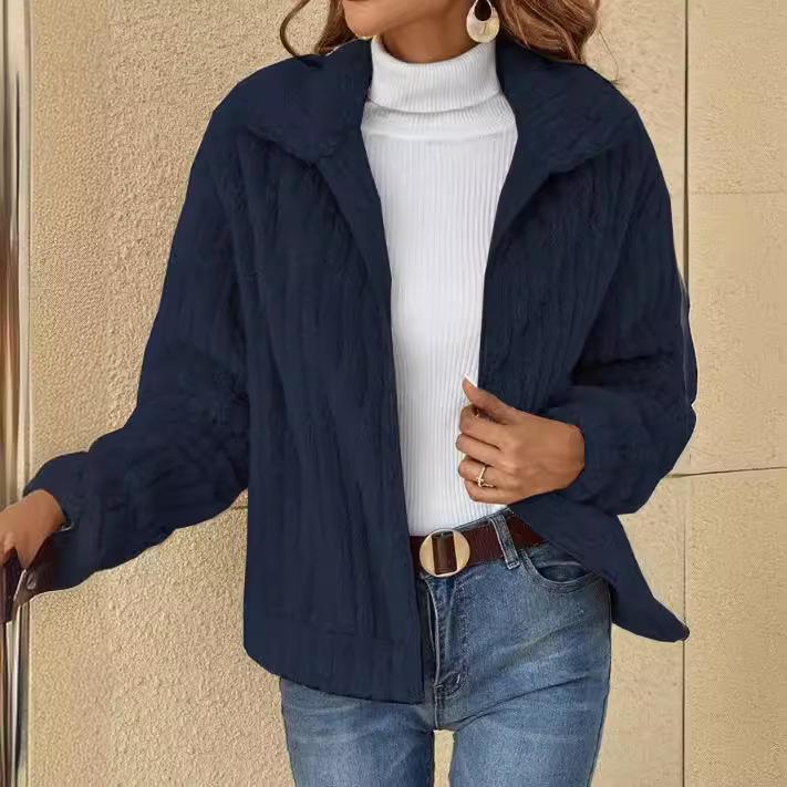 Autumn/Winter 2025 Women's Furry Plush Lapel Cardigan Jacket
