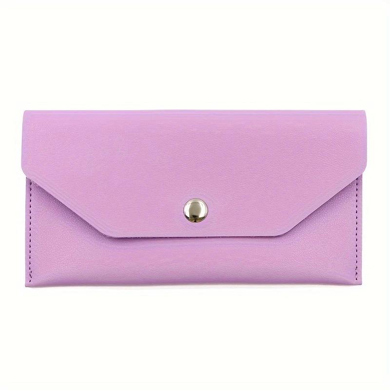 Leather Wallet Folder Card Holder Unisex Ultra Slim Durable Pu Organiser Waterproof Storage Pouch Cash Envelope Business