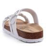 Fashion Shevalues Women's Weaving Cork Slippers New Summer Women Double Buckle Sandals Cozy Cork Footbed Beach Slides With Arch Support